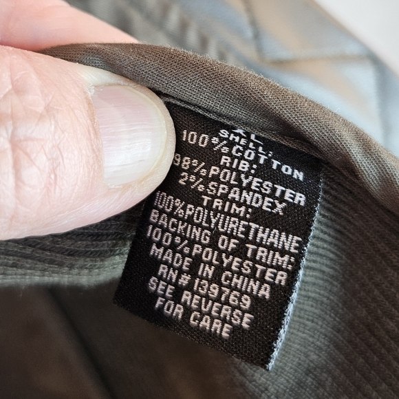 Ookie & Lala Womens Mixed Media Cotton & Brown Faux Leather Moto Jacket Sz XL - Picture 10 of 16